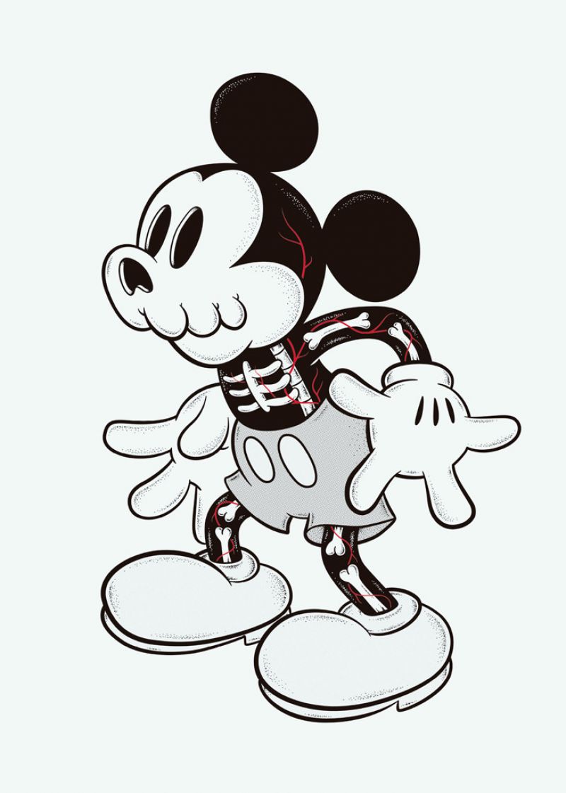 Dead Mickey Cote Escriva Ilustracion 