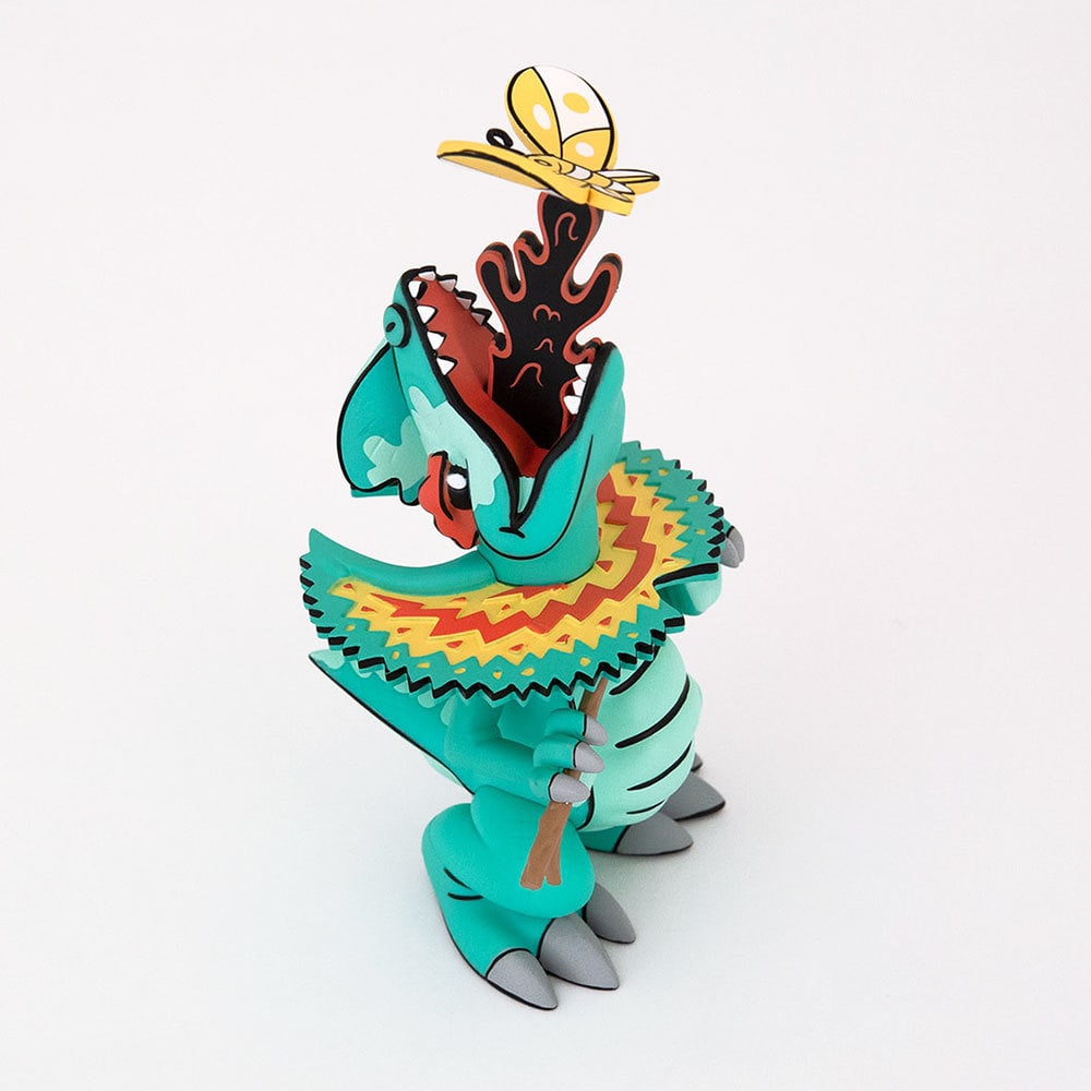 SPITTER Joe Ledbetter Art Toy Dilophosaurus 3D Retro