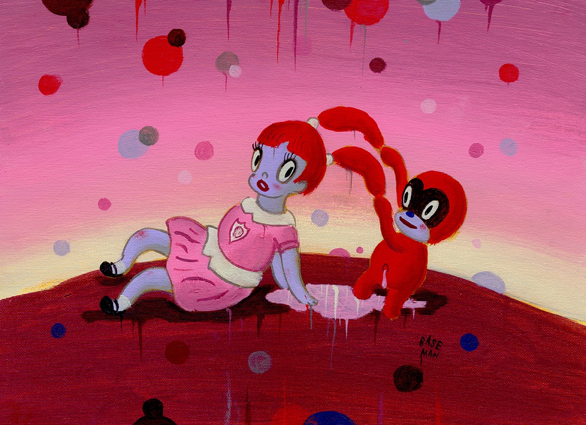 Red Wild Girl Veronica y Chou Chou de Gary Baseman
