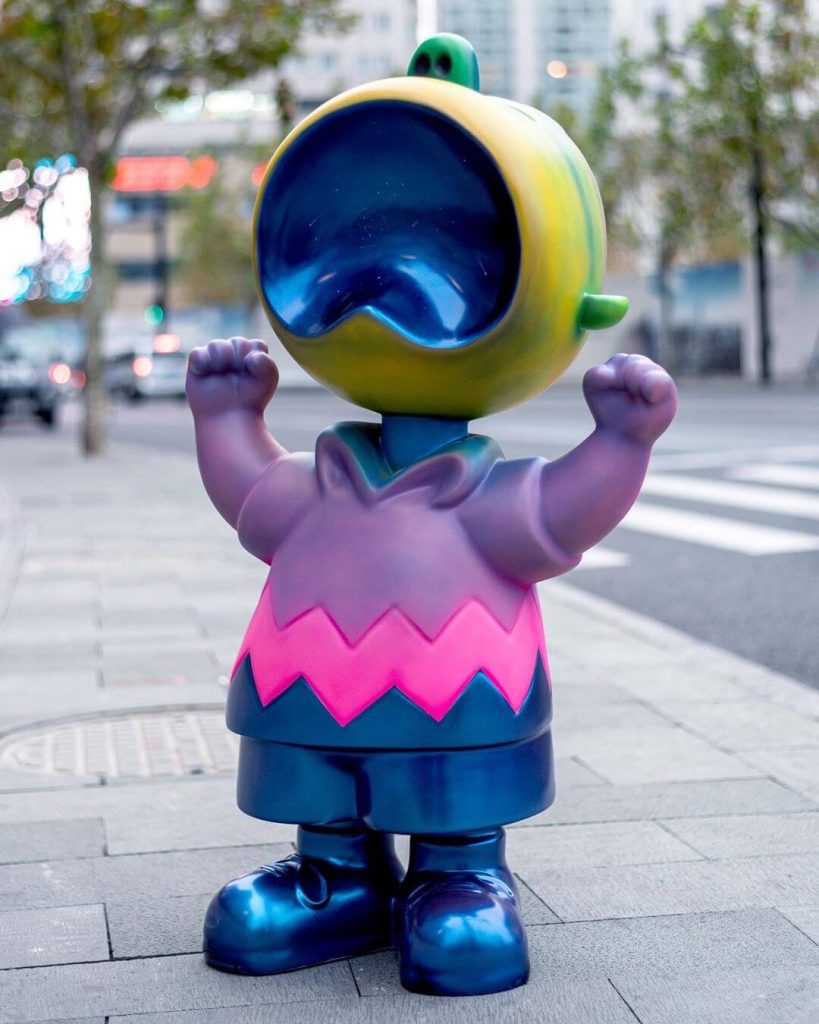 Kenny Scharf Peanuts Apportfolio Resin Sculpture