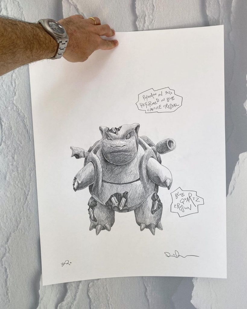 Daniel Arsham Pokemon Pikachu Crystalized Blue Sculpture