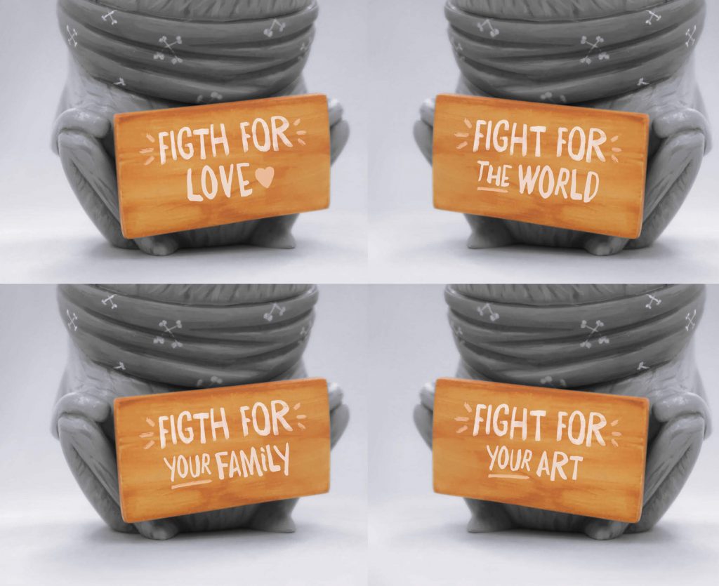 Fight For Sr Papa Chango Resin Toy Art Toy