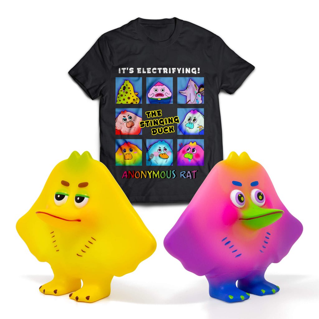 Anonymous Rat T-Shirt Stinging Duck (2)
