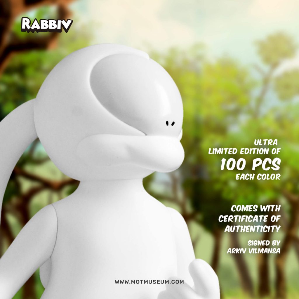 Rabbiv Vinyl Toy Arkiv Vilmansa Museum of Toys Coma White