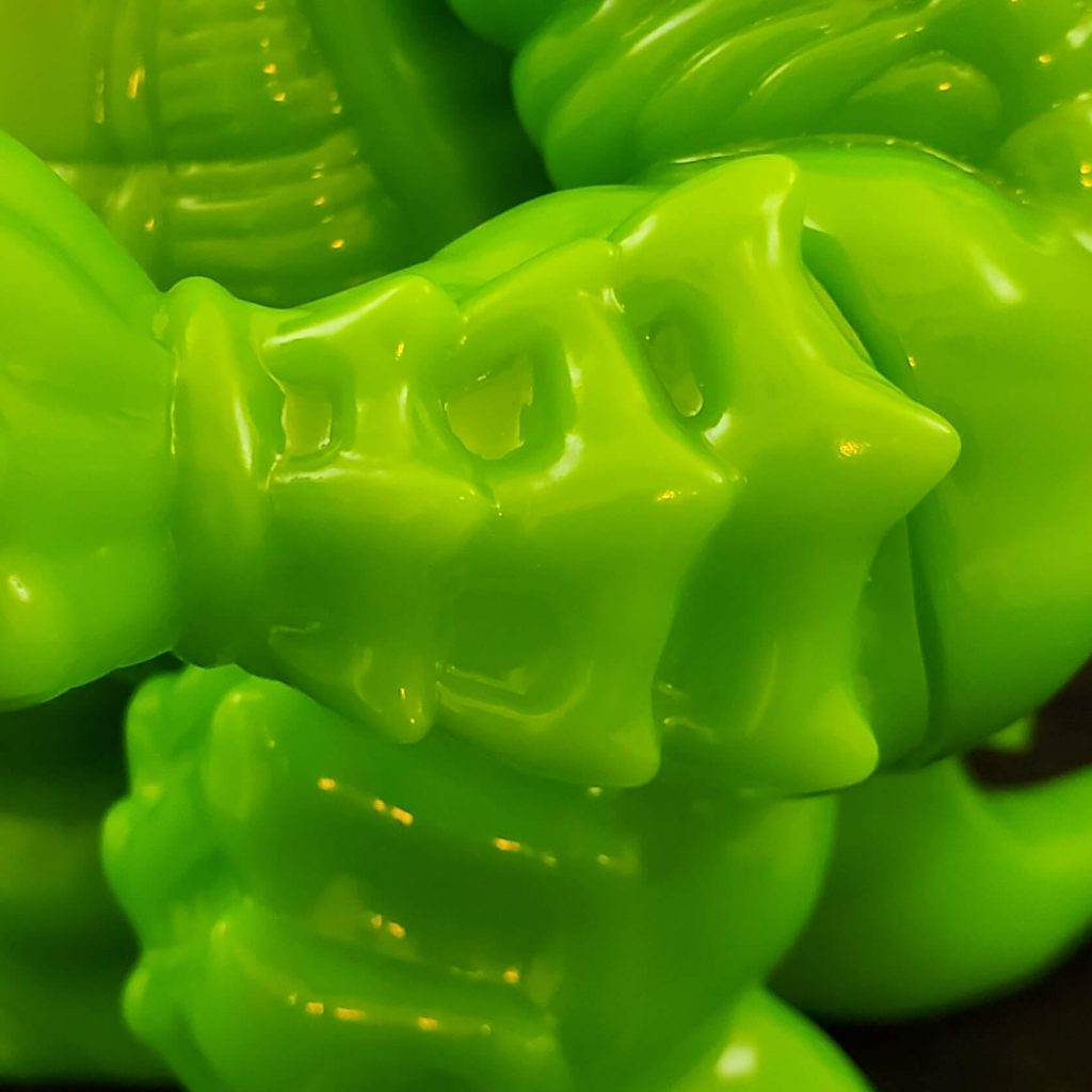 Ragnar Vinyl kaiju Neon Green Last Bastion Studios Art Toy Sofubi
