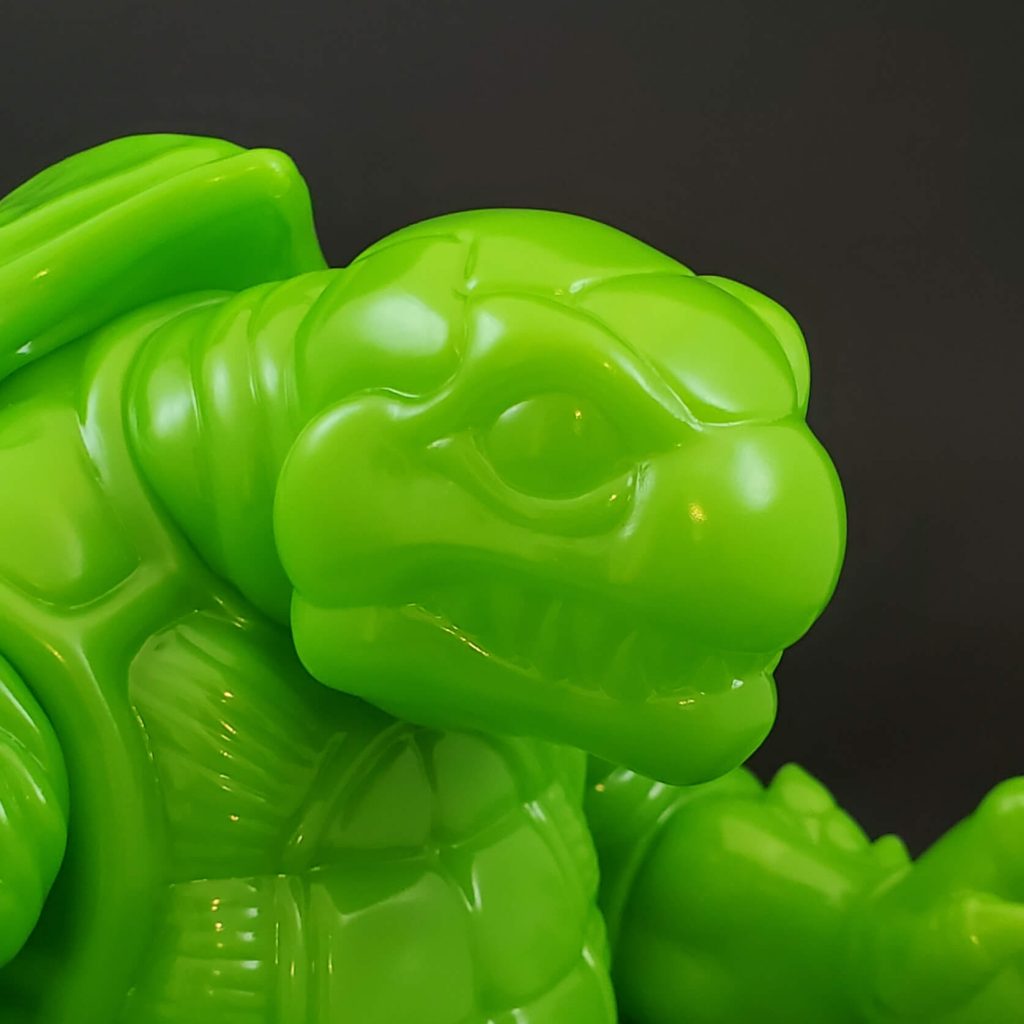 Ragnar Vinyl kaiju Neon Green Last Bastion Studios Art Toy Sofubi